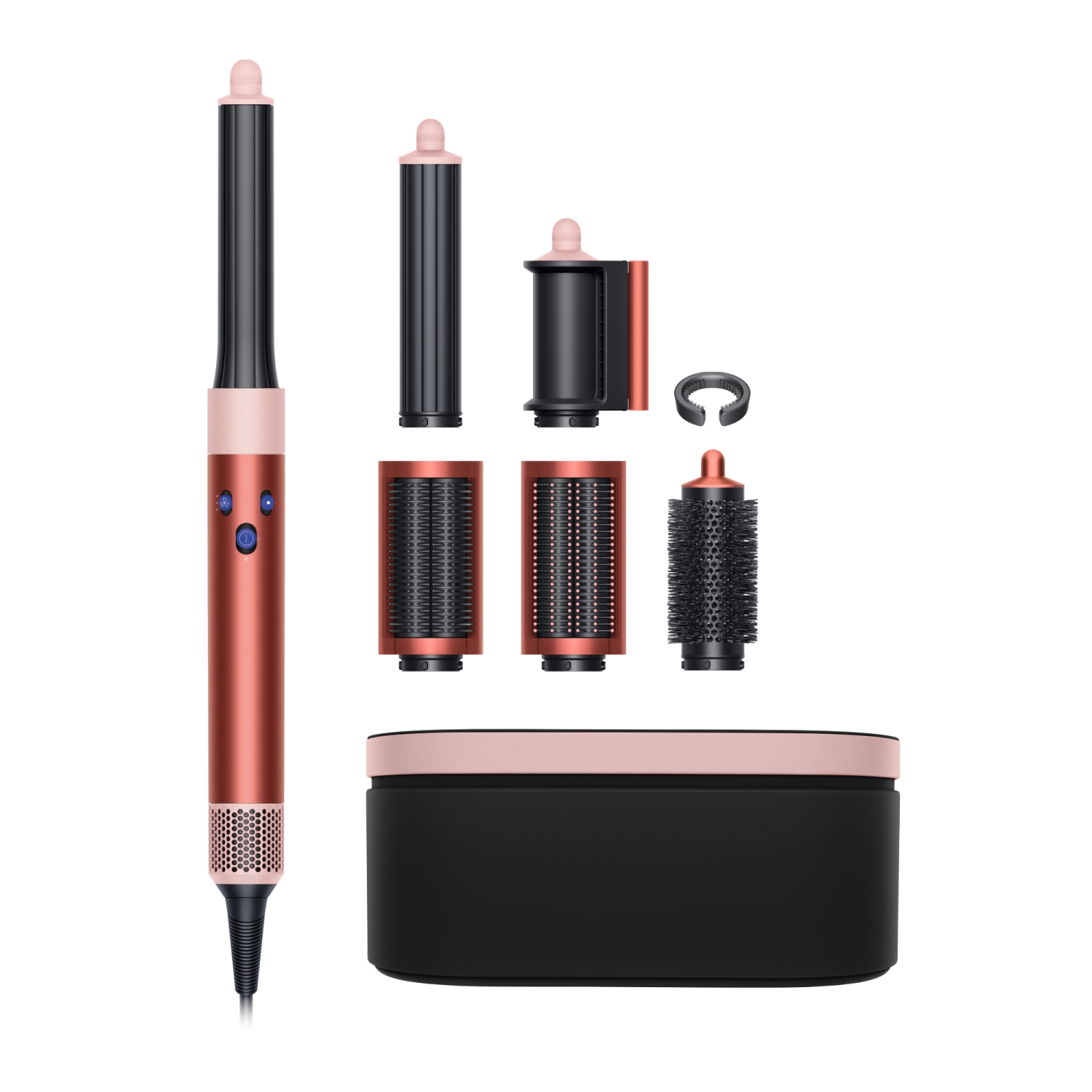 Remis à neuf – Magasin officiel de Dyson – Séchoir coiffant Airwrap Complete, bronze fraise/rose fard à joues