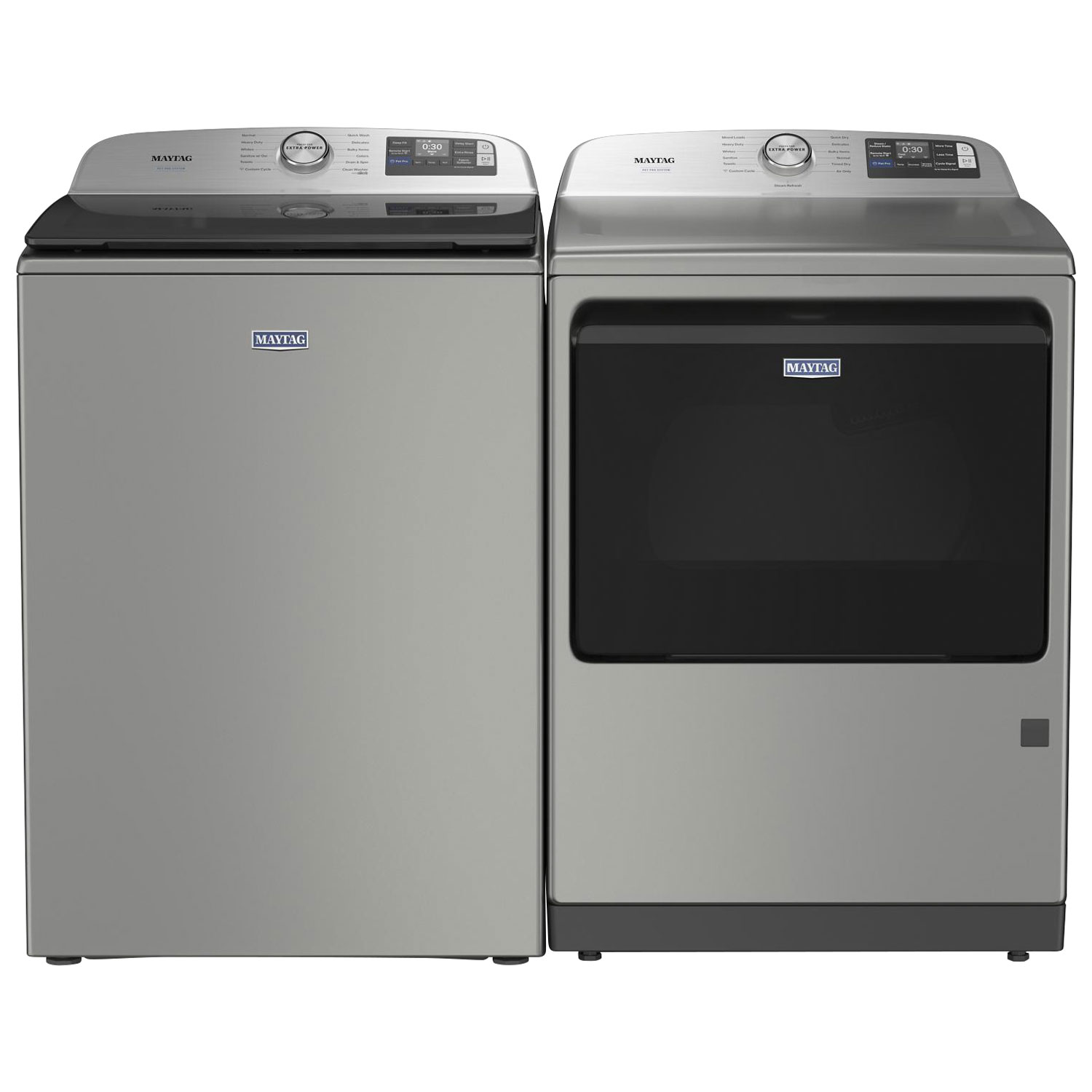 Laveuse à chargement par le haut haute efficacité de 6 pi³ de Maytag - Argent classique