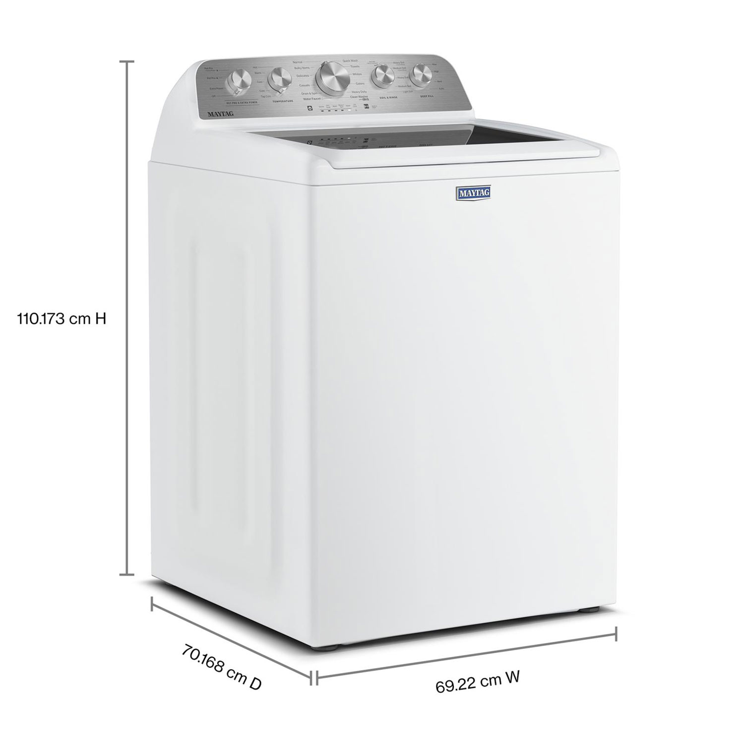 Laveuse à chargement par le haut haute efficacité de 5,5 pi³ de Maytag - Blanc