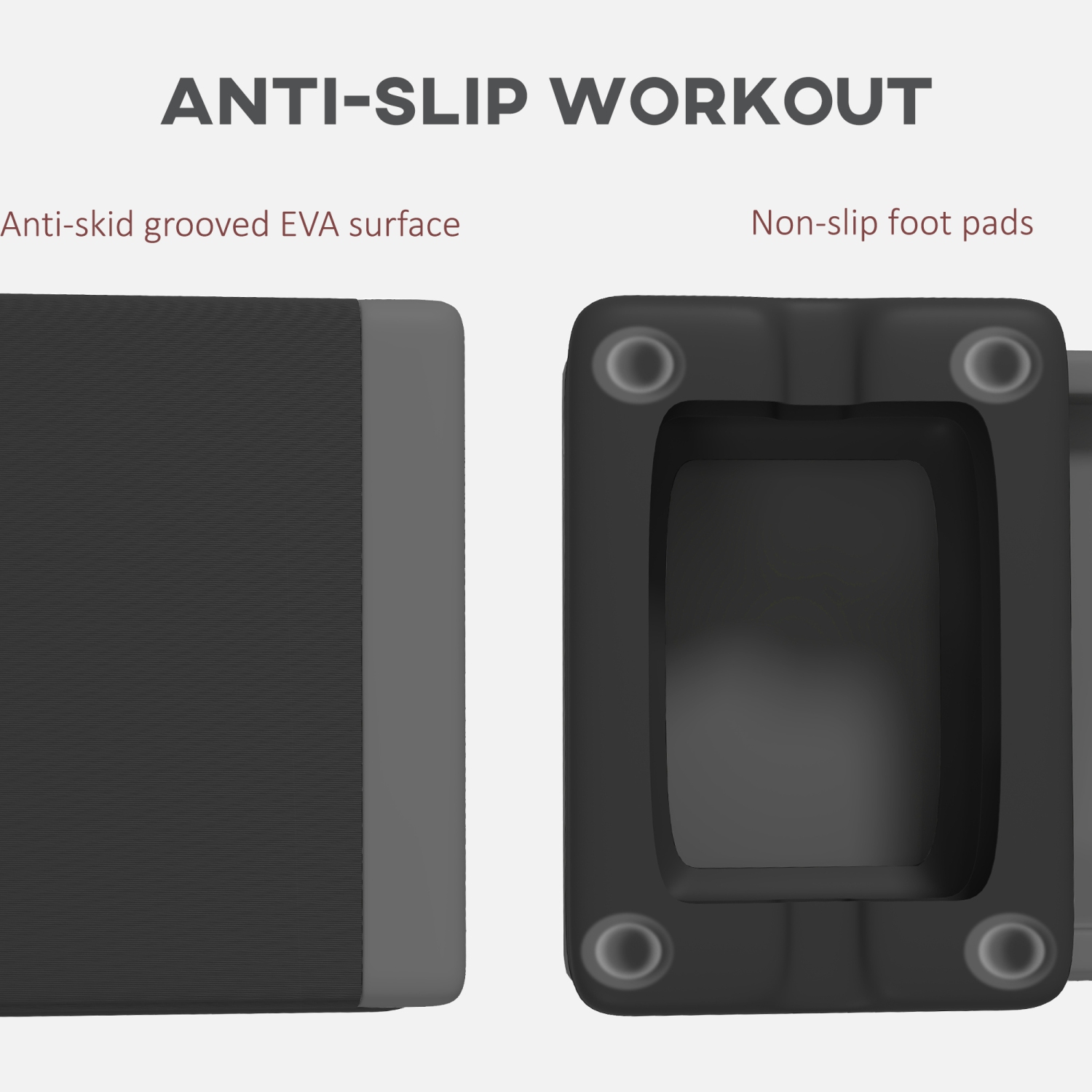 Soozier – Simulateur d'escalier d'aérobie réglable, 3 niveaux avec élévateurs, 4, 6 et 8&nbsp;po, plateforme d'exercice pour entraînement à domicile,