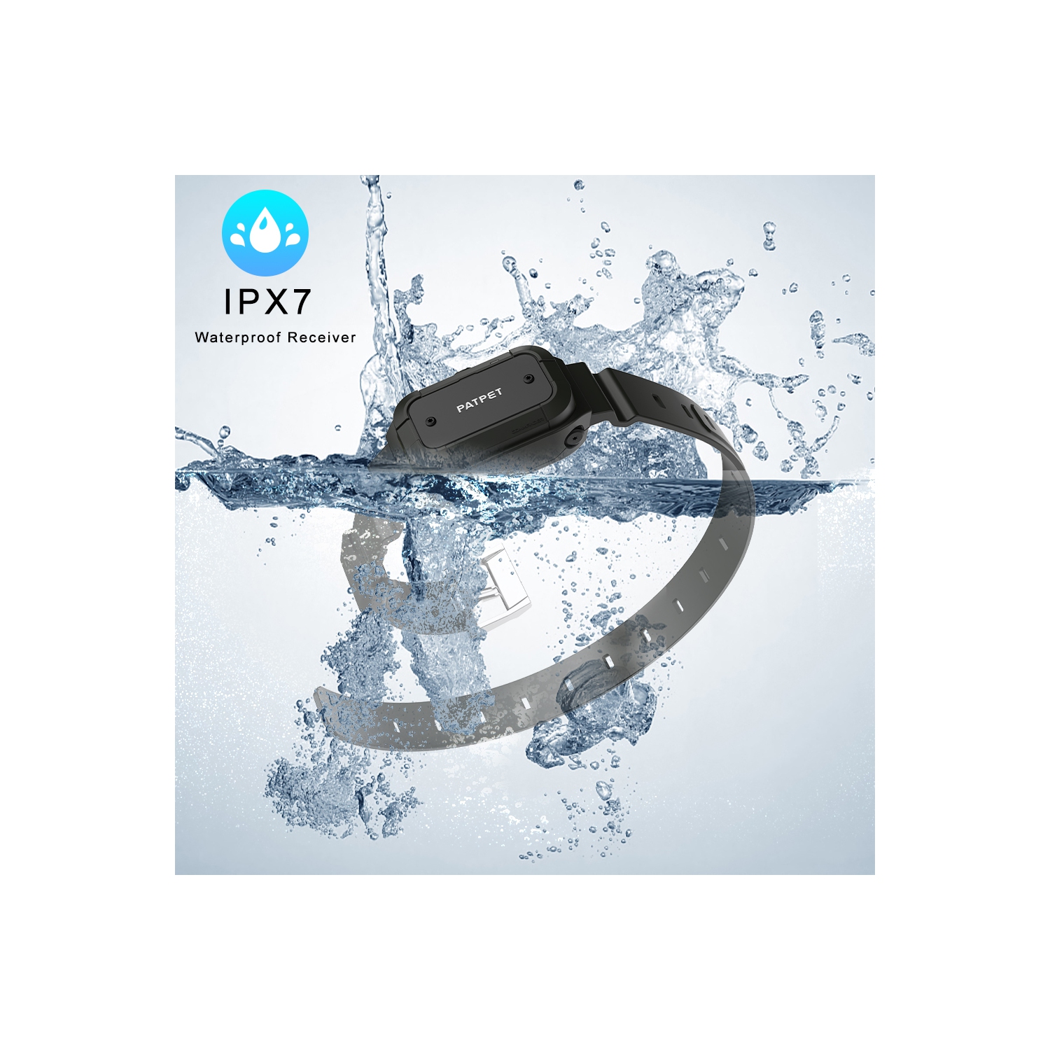 PATPET Dog Training Collar with Remote- 3/4 Mile Range E Collar Waterproof Rechargeable Shock Collar for Large Dog