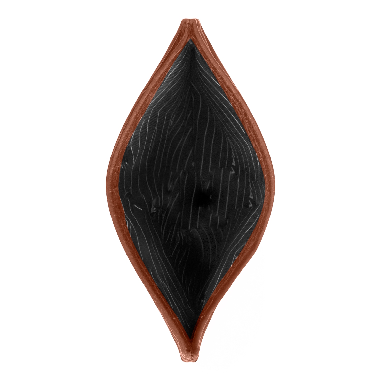 Porte-carte classique en cuir brun