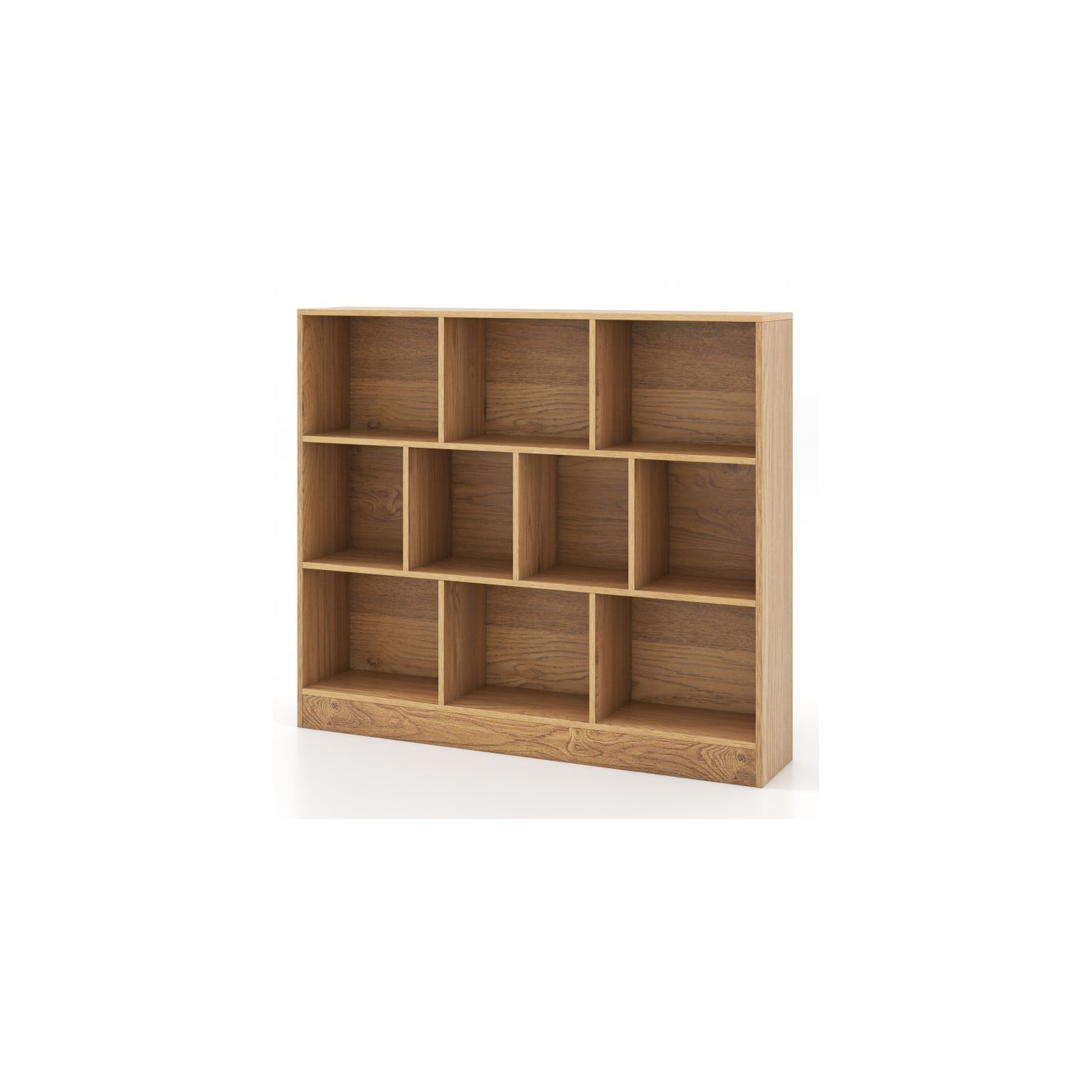 Wooden Toy Storage Organizer with 10 Cubes for Kids Room or Playroom