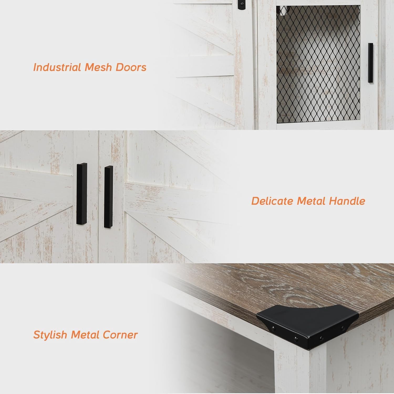 Ensemble de 2 armoires de buffet WAMAPT avec porte à 4 mailles, ensemble de 2 armoires de rangement de cuisine avec tablette réglable, tables de bar