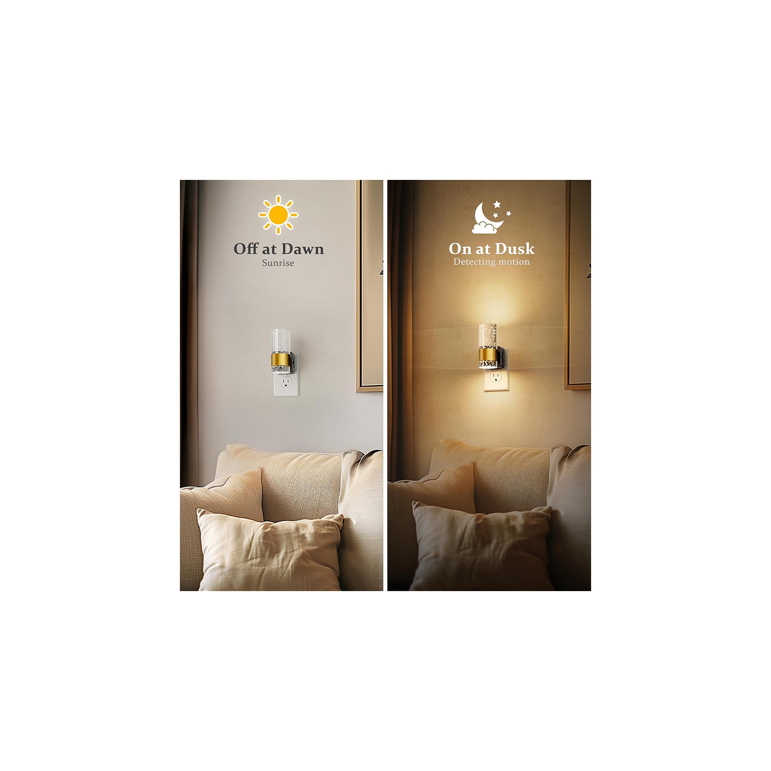 Veilleuse LED murale 3000K, éclairage mural à induction contrôlé, luminosité réglable 0–100LM, idéale pour la cuisine, la chambre et les escaliers