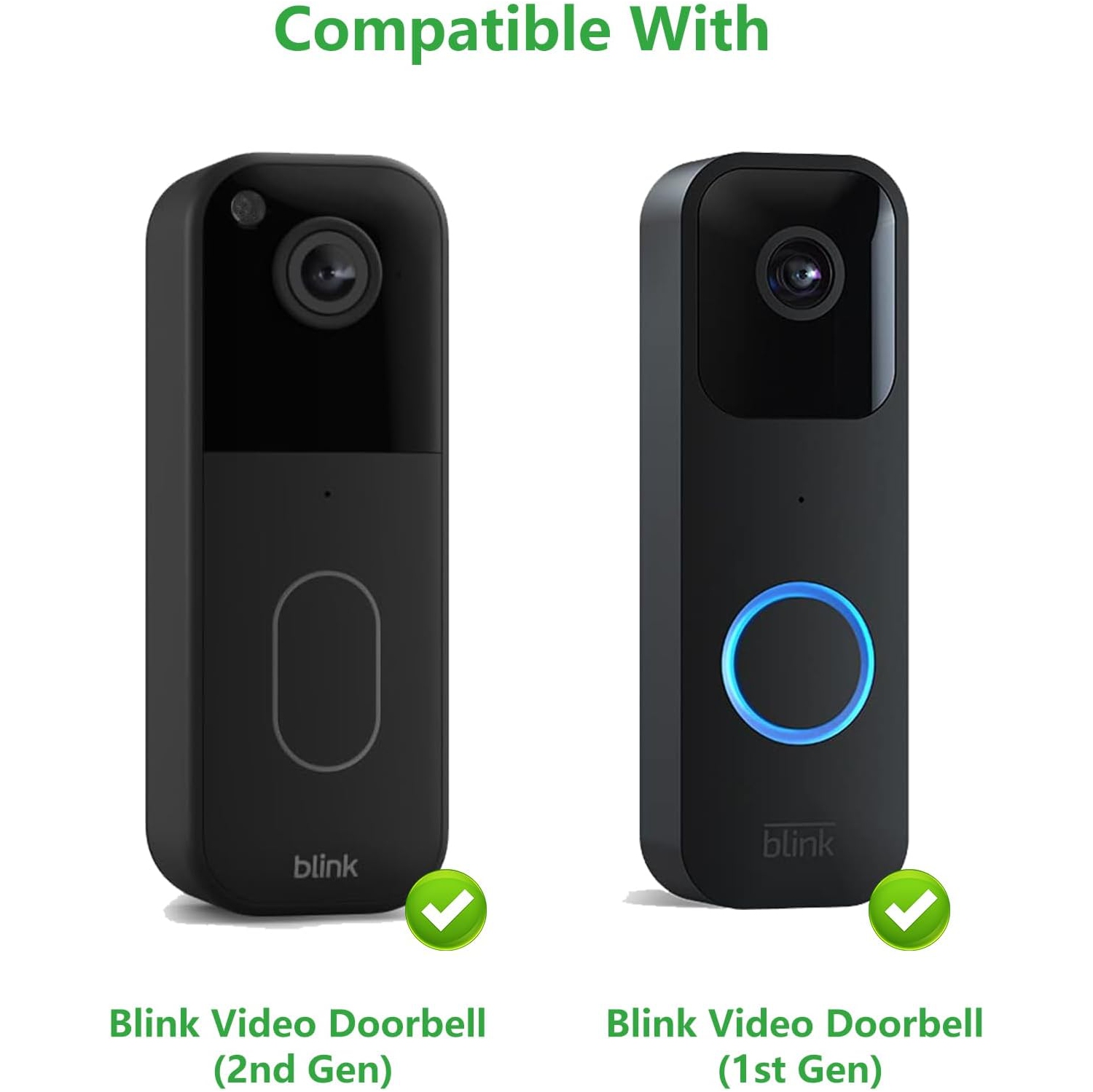 Support de sonnette antivol, support de porte sans perceuse pour sonnette vidéo de Blink, support de sonnette fixe d'appartement pour sonnette de