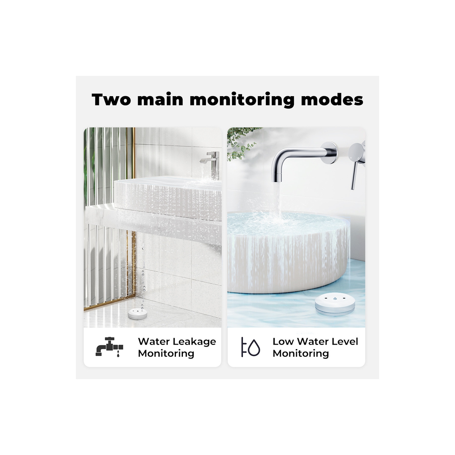 Détecteur de fuite d'eau sans fil de ZigBee, capteur de fuite d'eau Wi-Fi intelligent, système d'alarme de détecteur de fuite d'eau à télécommande