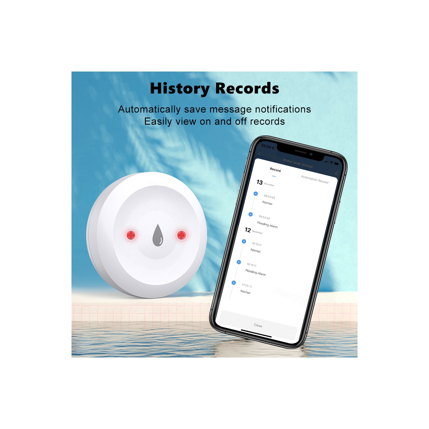 Détecteur de fuite d'eau sans fil de ZigBee, capteur de fuite d'eau Wi-Fi intelligent, système d'alarme de détecteur de fuite d'eau à télécommande