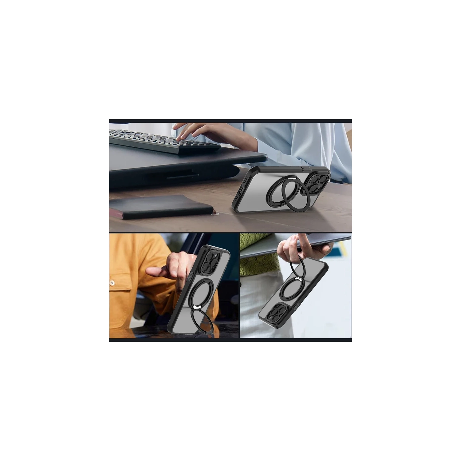 Suitable for iPhone 14 Pro Max mobile phone case magnetic bracket protective cover fine hole mobile phone case, anti-wear, anti-fall,