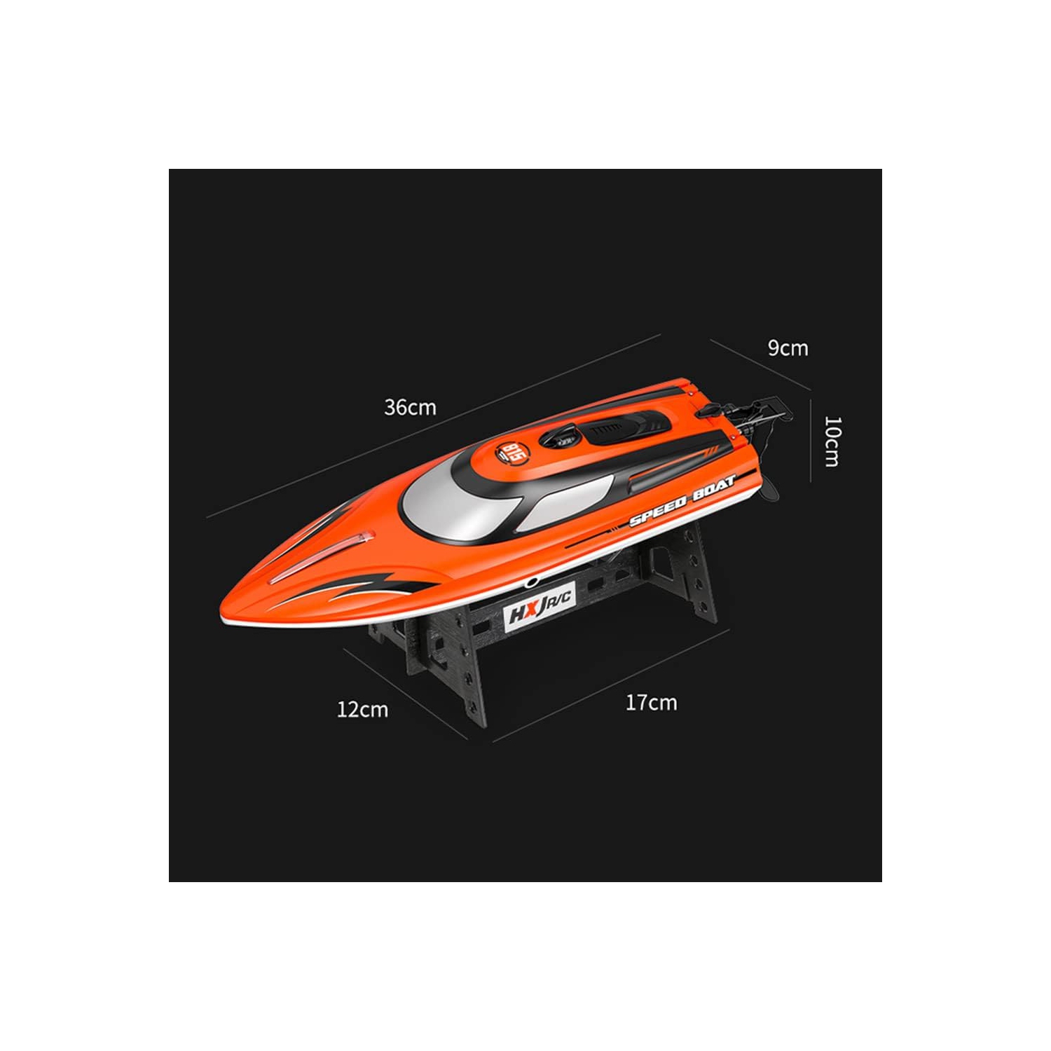 Bateau Télécommandé OBEST – Haute Vitesse – LED – 2 Batteries – 50 Min D’autonomie – 2,4 GHz – 20 Km/h