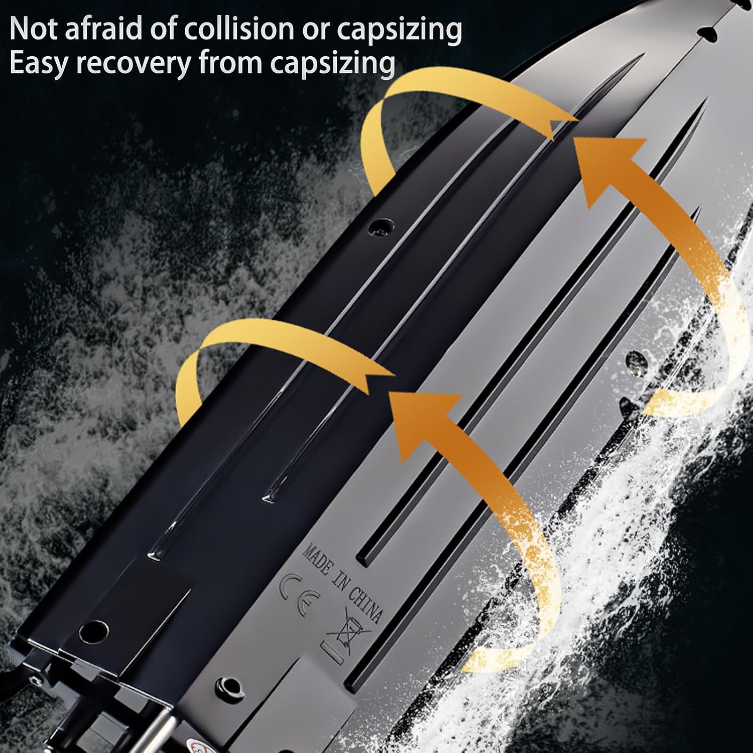 Bateau téléguidé eau jouet électrique 2.4G bateau téléguidé jouet de piscine, hors-bord télécommandé haute vitesse, adapté aux piscines et aux lacs -