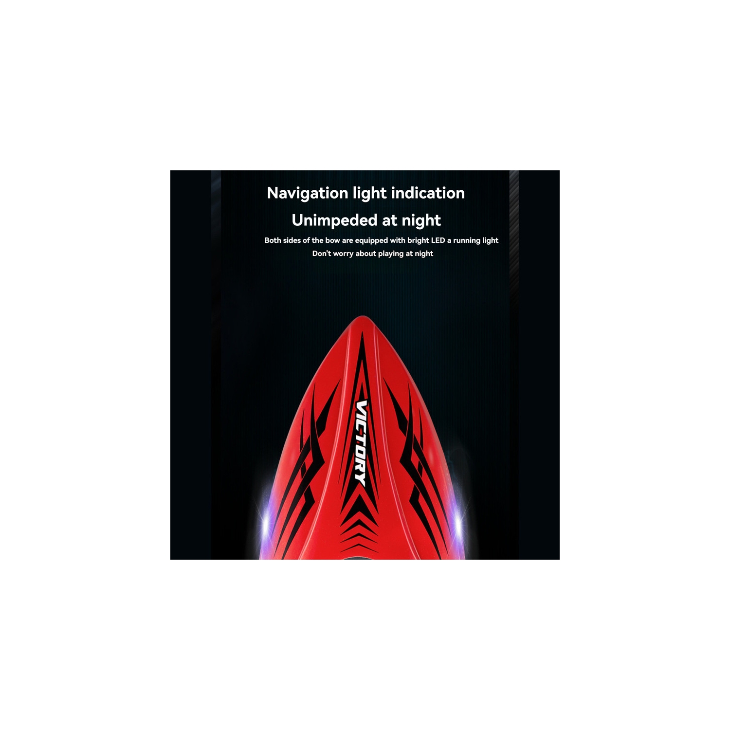 Bateau télécommandé, bateau-jouet aquatique, bateau-jouet de 2,4 GHz à commande rapide télécommandé haute vitesse avec lumière - jaune