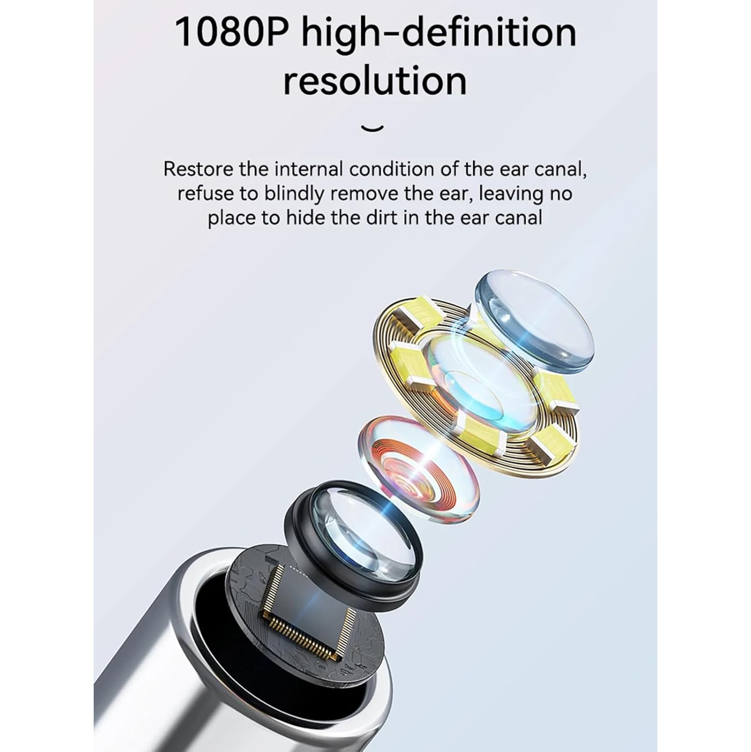 Caméra otoscope numérique, objectif 3,9&nbsp;mm, écran de 4,3&nbsp;po, endoscope visuel de cuillère à oreille, batterie rechargeable 2600&nbsp;mAh