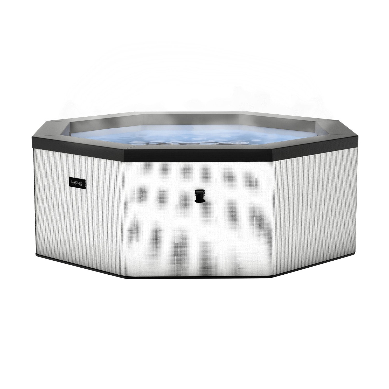 Como | Upto 6-Person Eco Foam Hot Tub | Octagon | Built-In Integrated Heater | Pebble White