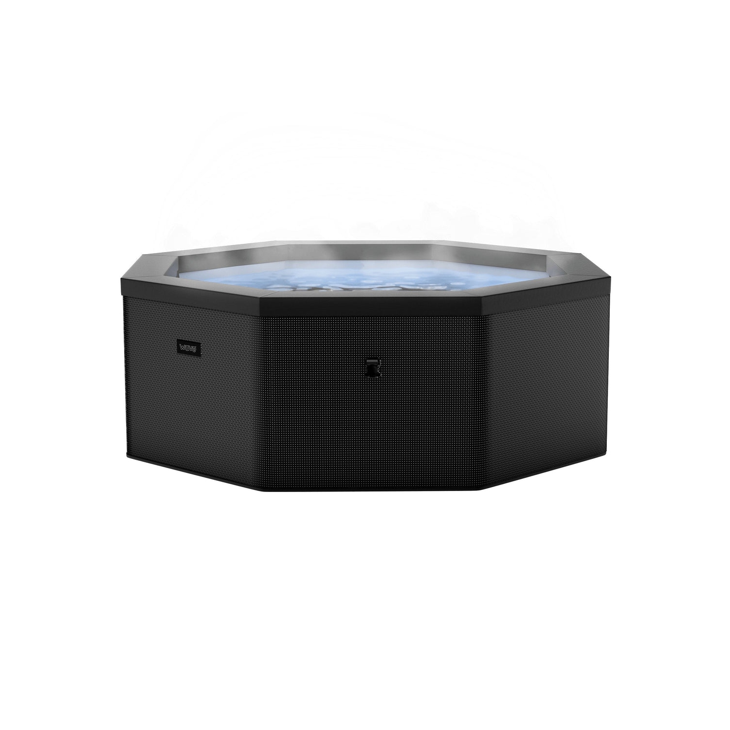 Como | Upto 6-Person Eco Foam Hot Tub | Octagon | Built-In Integrated Heater | Charcoal Black