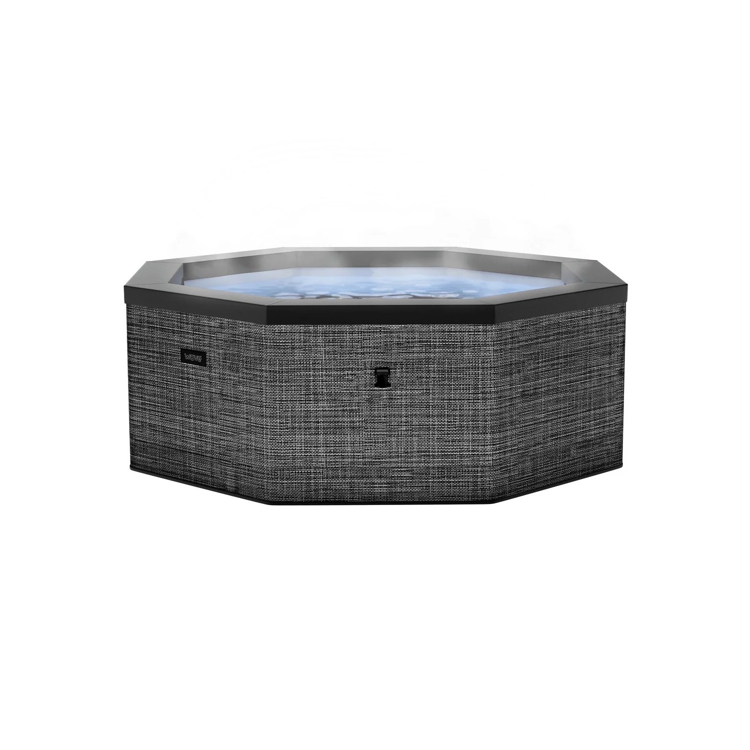 Como | Upto 6-Person Eco Foam Hot Tub | Octagon | Built-In Integrated Heater | Flint Gray