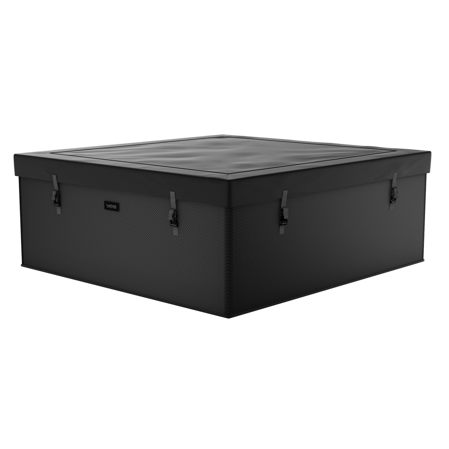 Garda | Spa en mousse écologique pour 4&nbsp;personnes | Carré | Chaufferette intégrée | Noir charbon