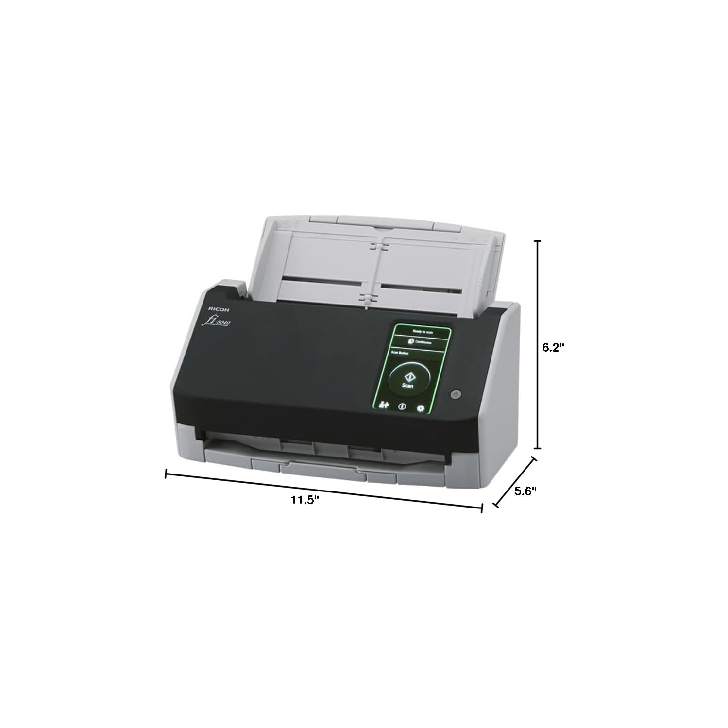 Numériseur de documents recto verso Fujitsu fi‑8040 – Connectivité réseau haute vitesse et USB – 600&nbsp;ppp, alimentateur automatique de documents