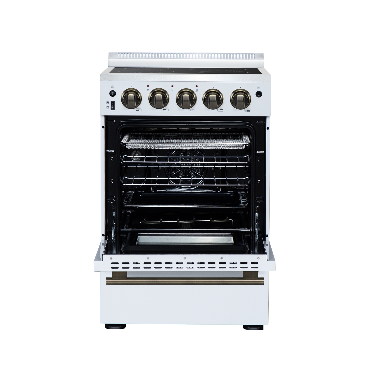 Forno Loiano 24 Inch Freestanding Electric Range in White, Canada Version, Plug and Cord Included