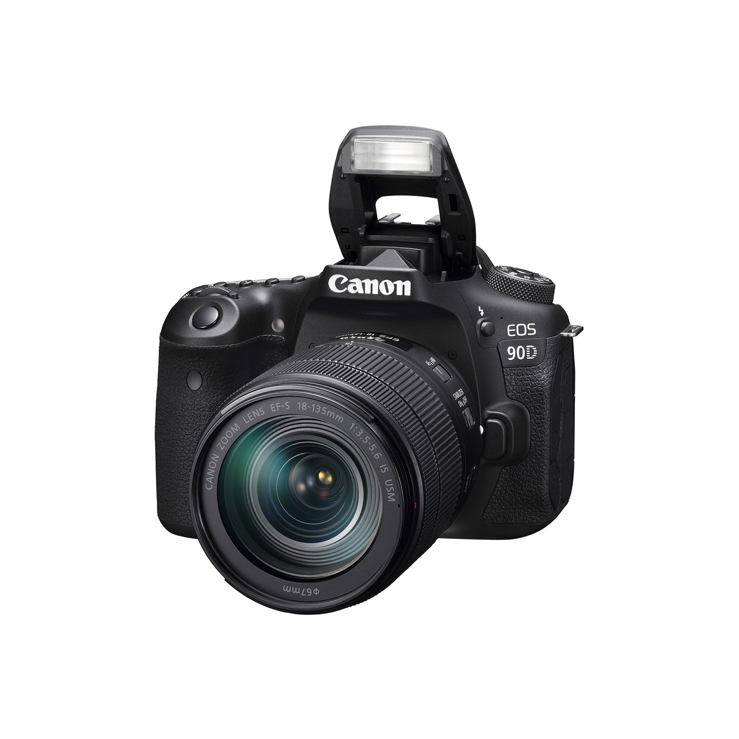 Canon EOS 90D DSLR Camera With 18-135mm Lens, Canon EF-S 55-250mm f/4-5.6 IS STM Lens, Soft Padded Case, Memory Card, and More