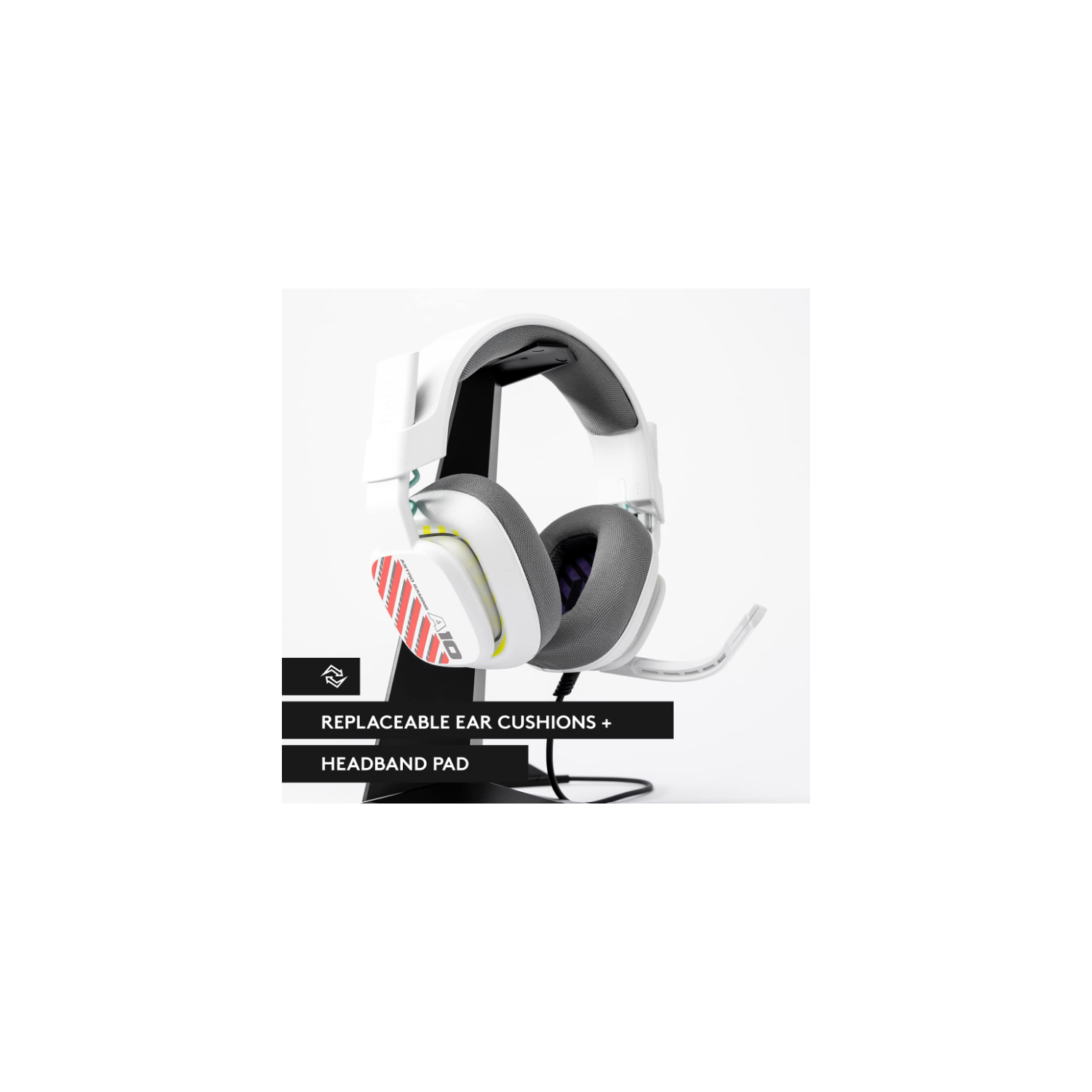 Casque de jeu avec fil 2e génération A10 d'Astro - Casque de jeu avec microphone rabattable pour sourdine - Blanc