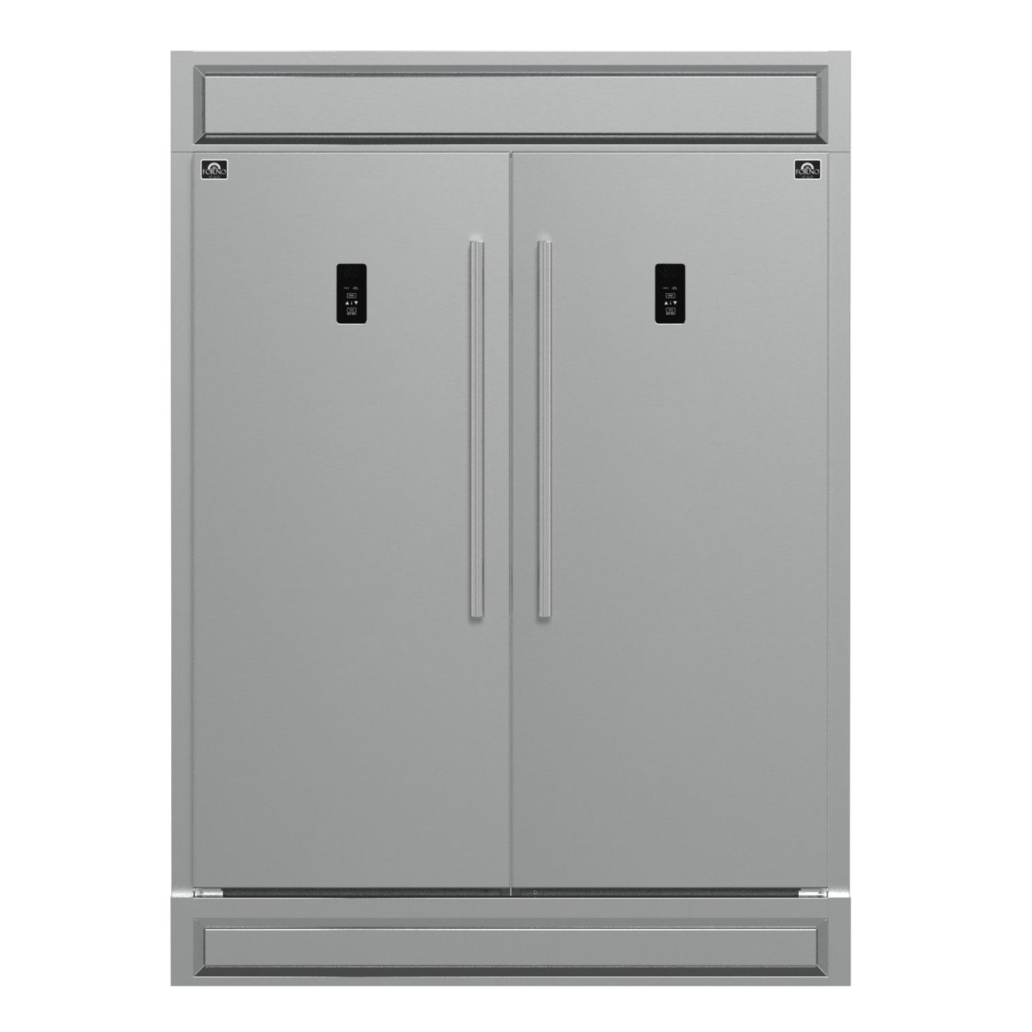 Forno Fortezza – Réfrigérateur/congélateur convertible de 60&nbsp;po avec nécessaire d'encastrement, acier inoxydable, sans givre total, avec machine