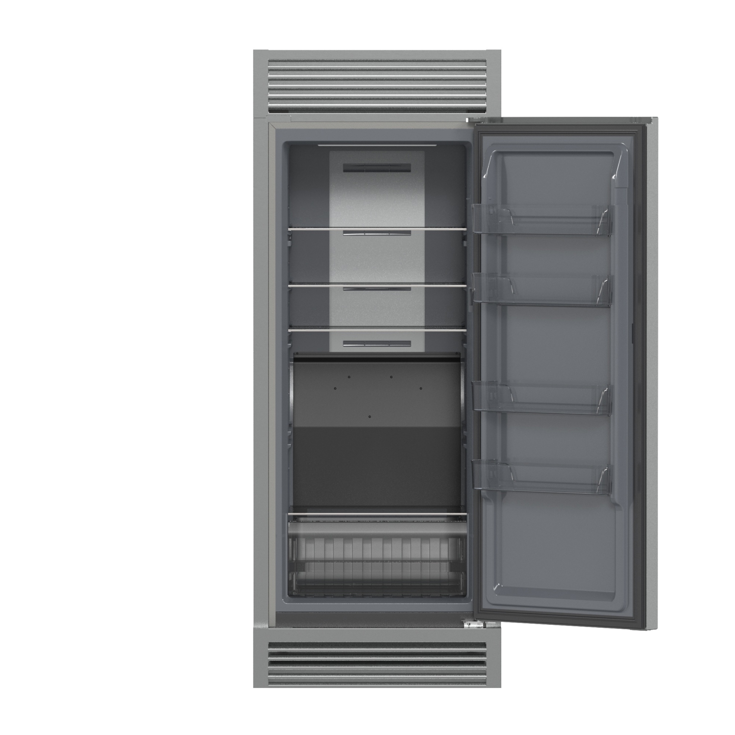 Forno Fortezza – Réfrigérateur/congélateur convertible pivotant à droite de 32&nbsp;po avec grille de garniture, acier inoxydable, sans givre total