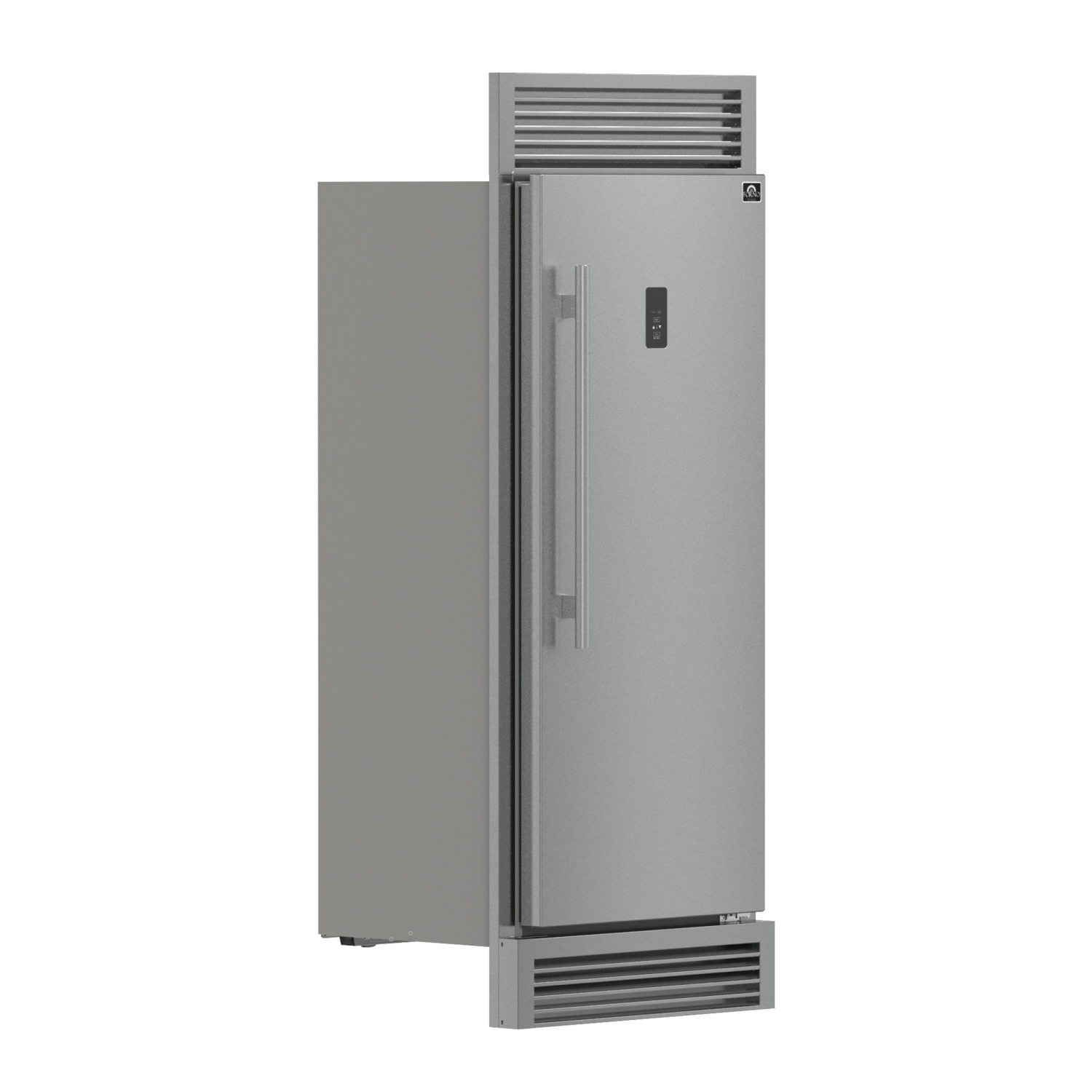 Forno Fortezza – Réfrigérateur/congélateur convertible pivotant à droite de 32&nbsp;po avec grille de garniture, acier inoxydable, sans givre total