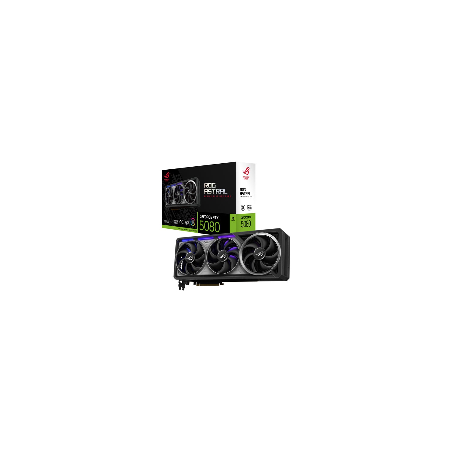 Refurbished (Good) ASUS ROG-ASTRAL-RTX5080-O16G-GAMING GeForce RTX 5080 16GB Video Card 90YV0LV0-M0AA00