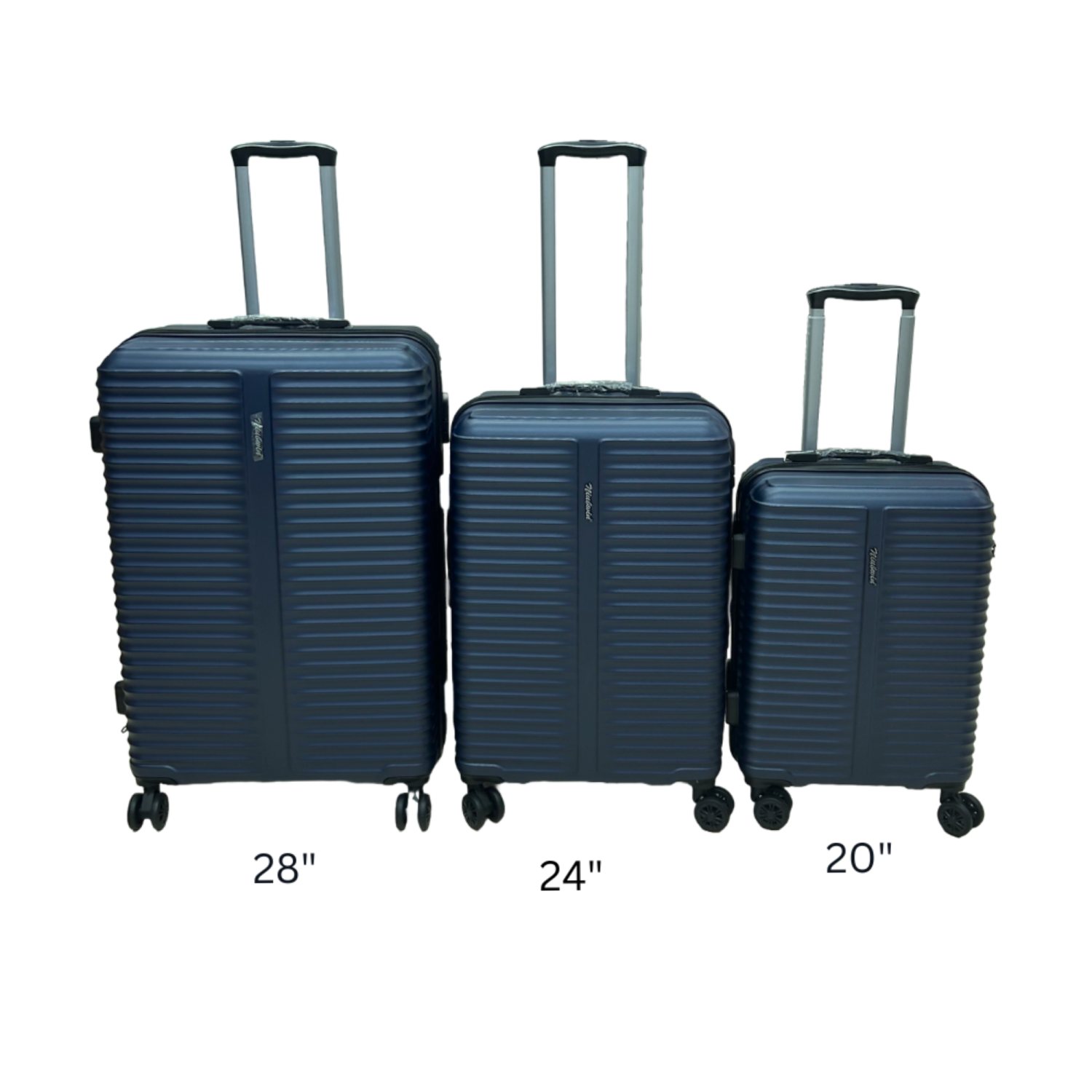 Sac à bagages 3 pièces, 20&nbsp;po, 24&nbsp;po, 28&nbsp;po, couleurs variées