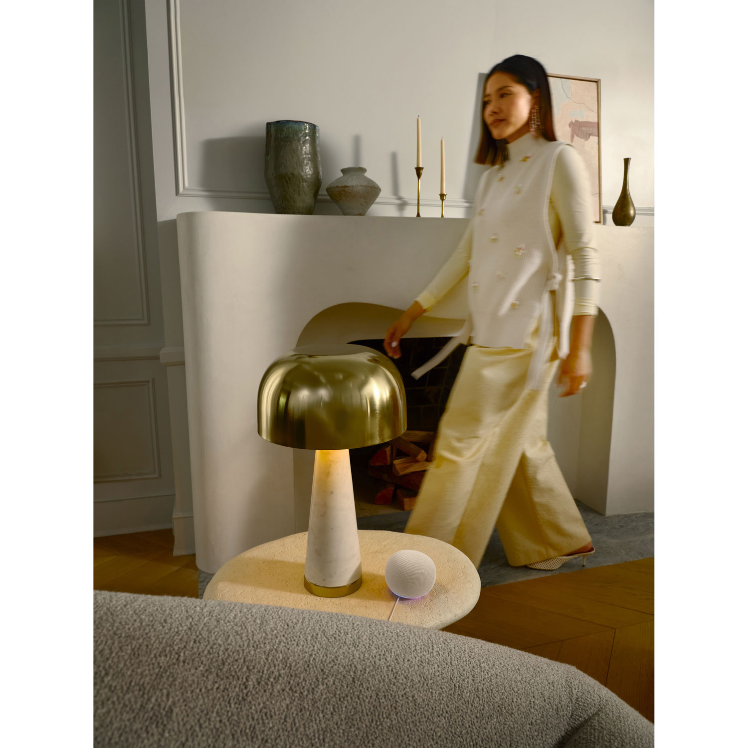 Haut-parleur intelligent Google Home avec Assistant Google - Porcelaine - Printemps 2026