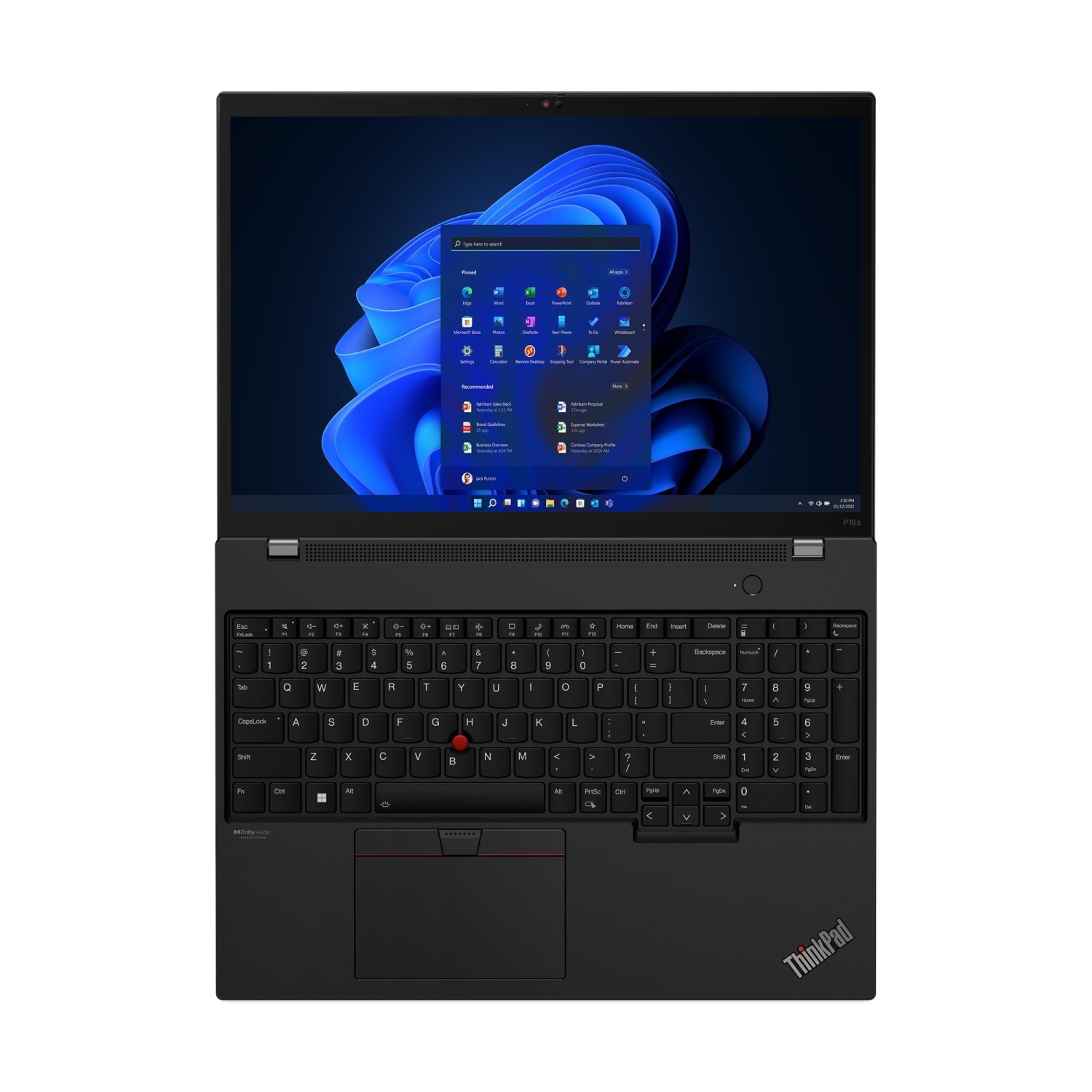 Lenovo ThinkPad P16s Gen 2 16" Laptop - Villi Black - (21K9003AUS)