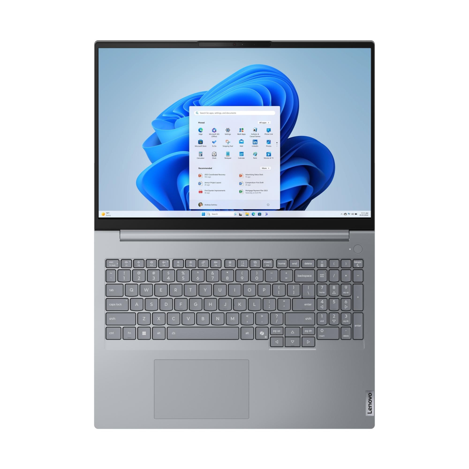 Lenovo ThinkBook 16 Gen 8 16" Touchscreen Laptop - Arctic Grey - (21SH0001US)