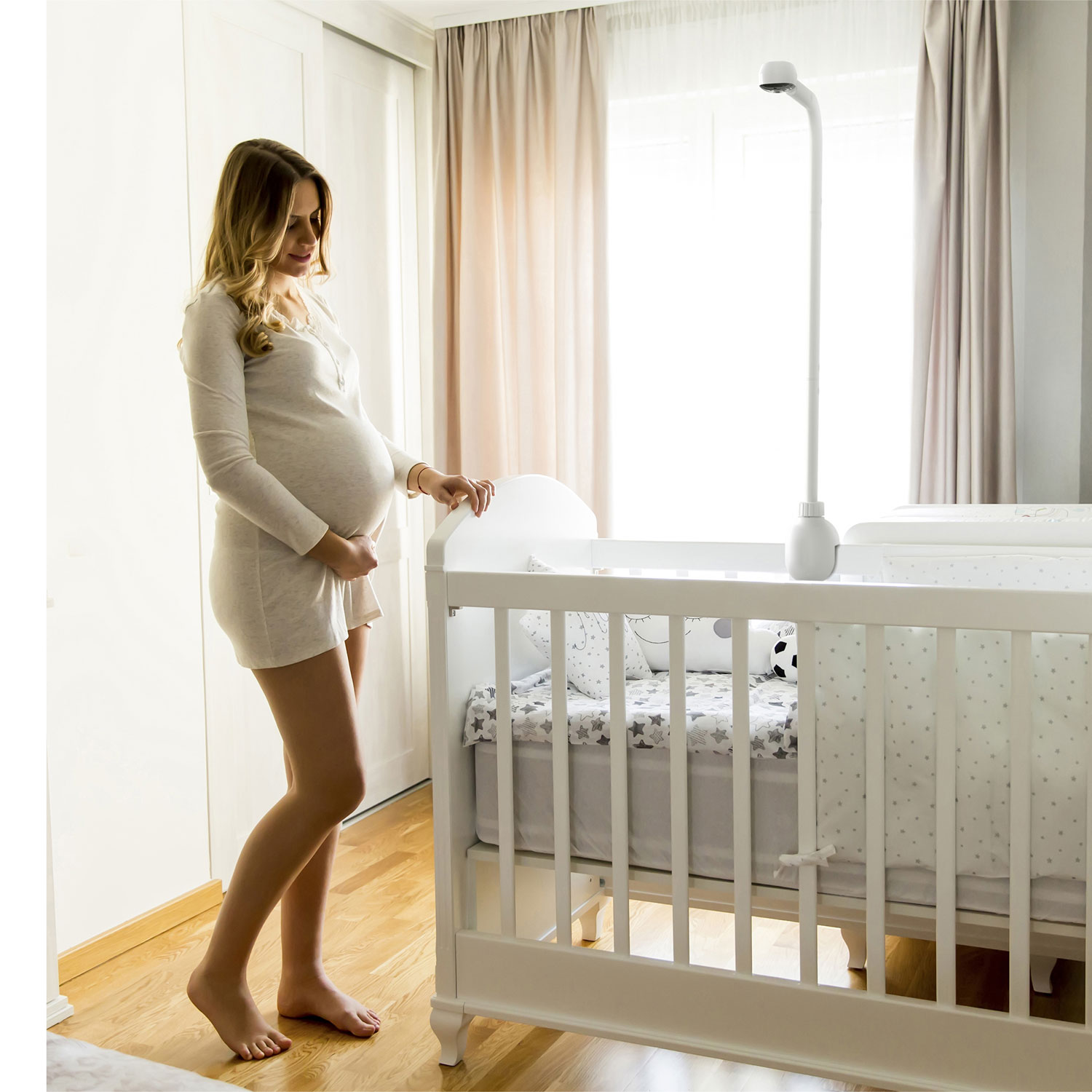 Interphone de surveillance intelligent SkyVision AI Pro Twin de Hubble Connected avec 2 caméras, suivi du sommeil, vision nocturne et