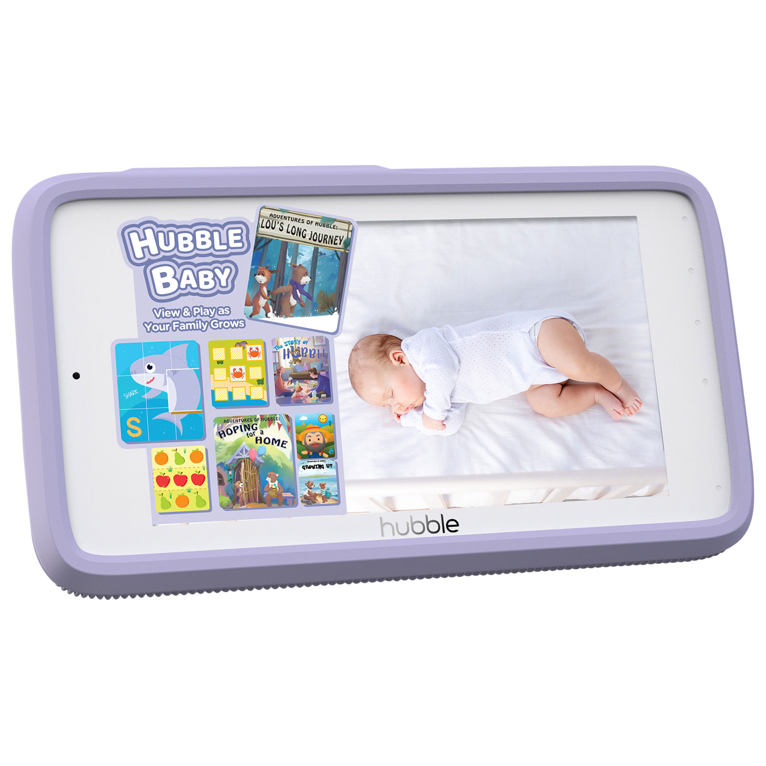 Interphone de surveillance intelligent connecté SkyVision AI Pro de Hubble avec suivi du sommeil, vision nocturne et rotation/inclinaison