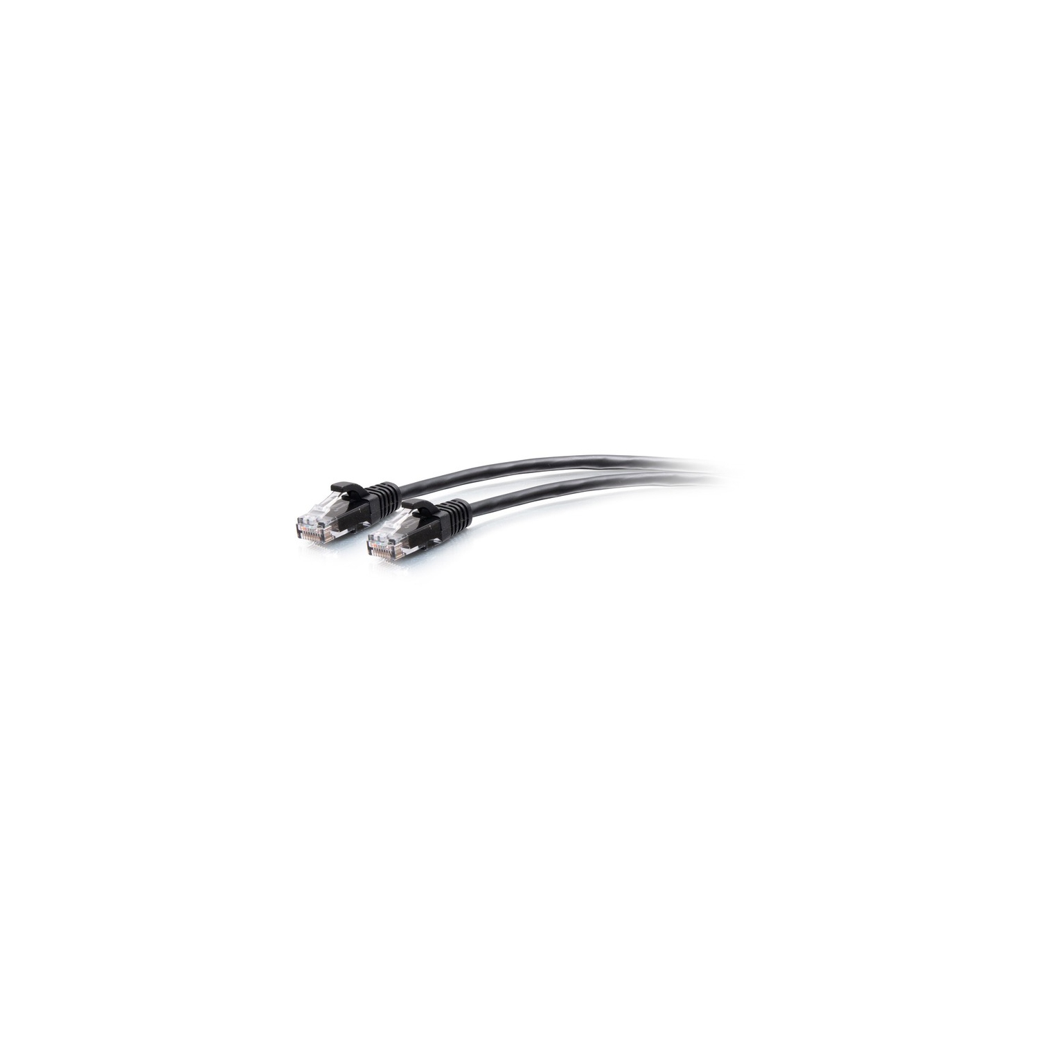 C2G 8ft Cat6a Snagless Unshielded Slim Ethernet Patch Cable - Black (C2G30146)