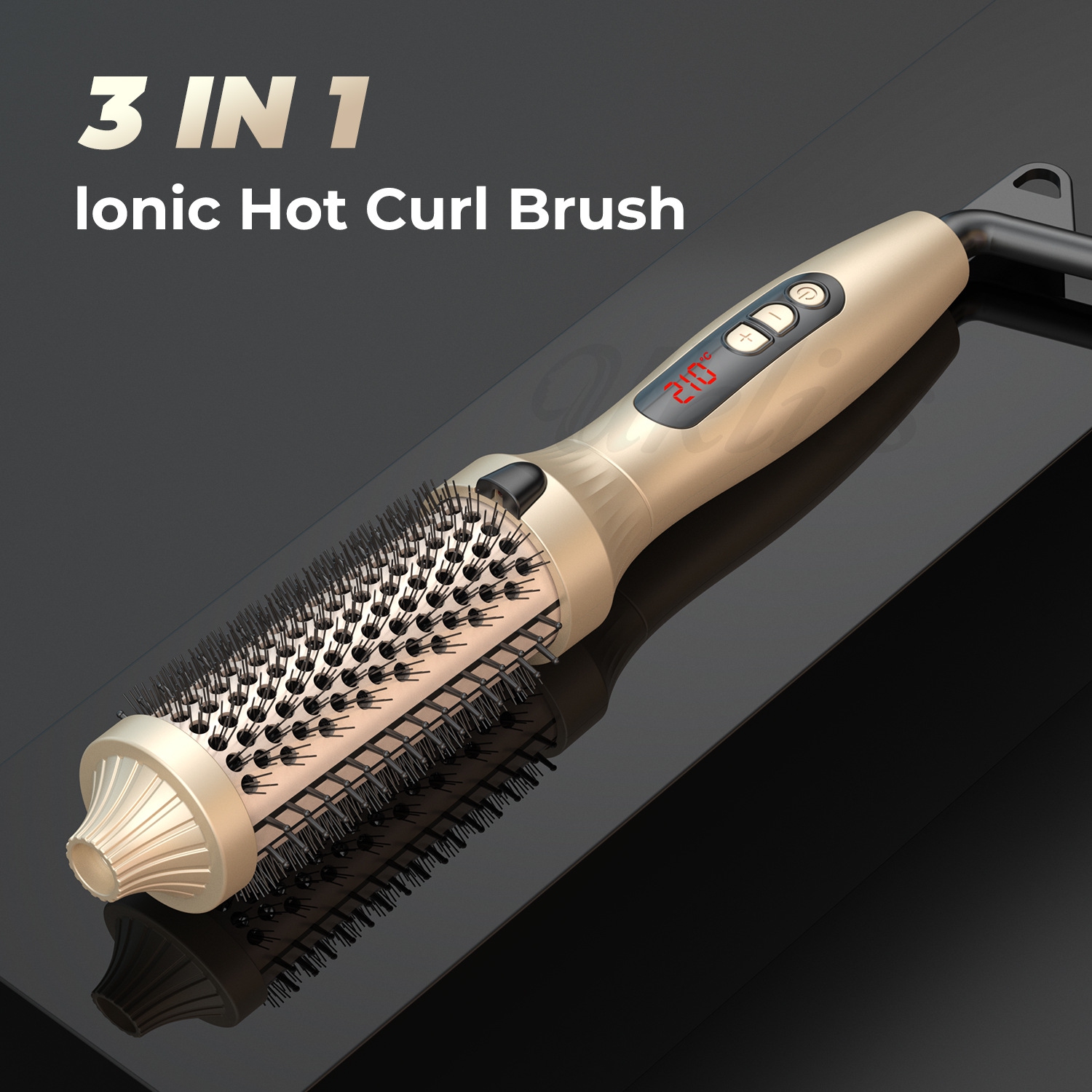 Brosse thermique IONIC 3 EN 1, brosse à cheveux bouclés professionnelle, outils de coiffure, peigne chaud pour perruque, appareils de coiffure