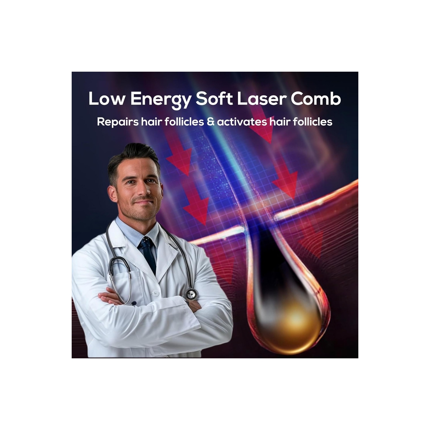 Electric Scalp Massage Brush 2-in-1 Head Massage Brush for Hair Growth & Loss Prevention Rechargeable Therapy Hair Head Massager