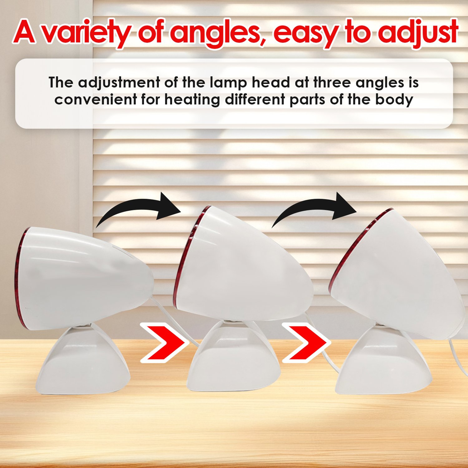 Infrared Heat Lamp Warm Soothing Infrared Light Helps Ease Muscle Aches and Joint Stiffness Speed Recovery Improve Complexion