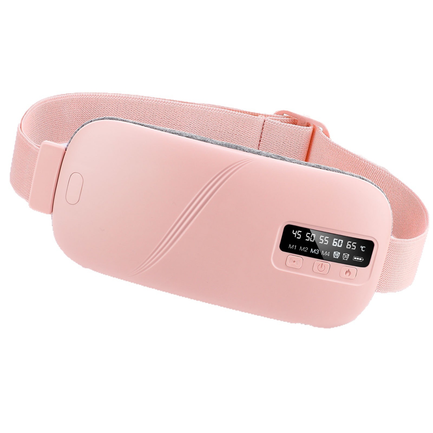 Electric Period Cramp Massager Vibrating Heating Belt for Menstrual Waist Stomach Abdominal Waist Massage Tools