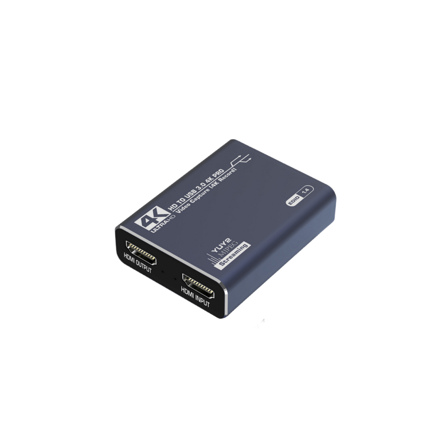 Carte de saisie 4K grise pour la diffusion en continu, l'enregistrement et les jeux vidéo – Appareil de saisie vidéo HDMI avec USB 3,0, 1080p ,
