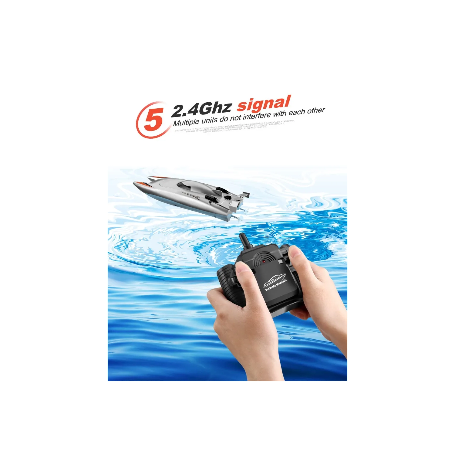 Bateau de course radiocommandé haute vitesse étanche Double Motor Remote Remote Accessoires de hors-bord professionnels Jouets pour garçons