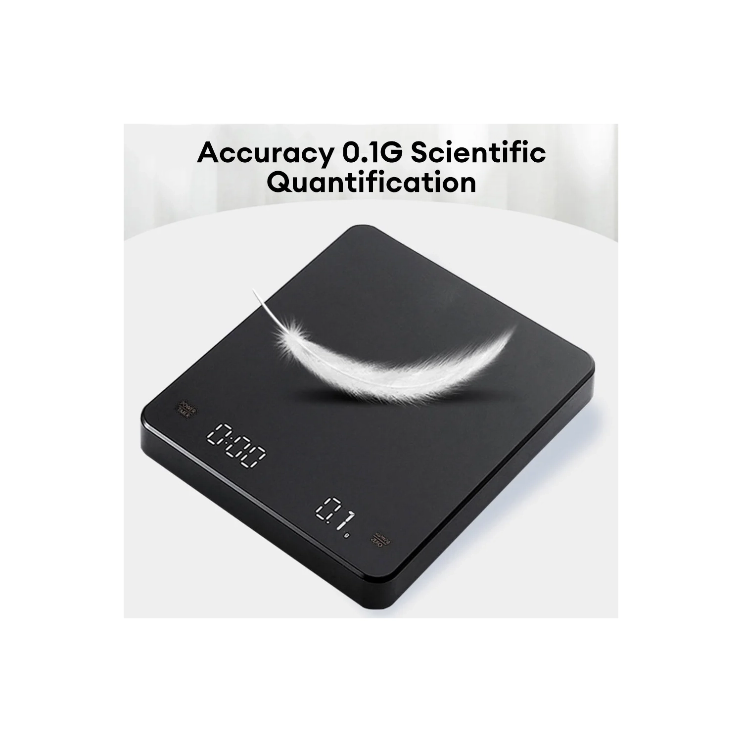 Digital Coffee Scale with Timer LED Screen Espresso USB 3kg Max.Weighing 0.1g High Precision Measures in Oz/ml/g Kitchen Scale