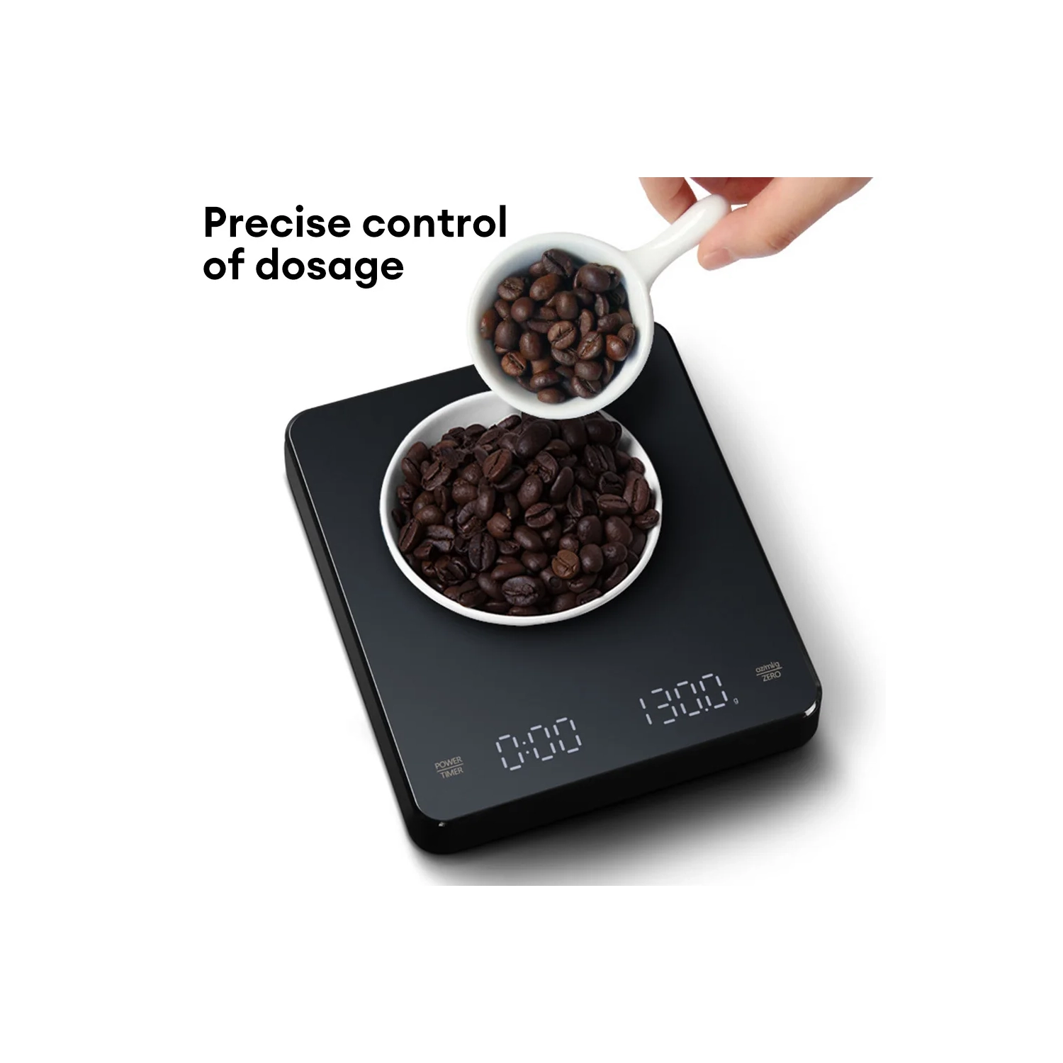 Digital Coffee Scale with Timer LED Screen Espresso USB 3kg Max.Weighing 0.1g High Precision Measures in Oz/ml/g Kitchen Scale