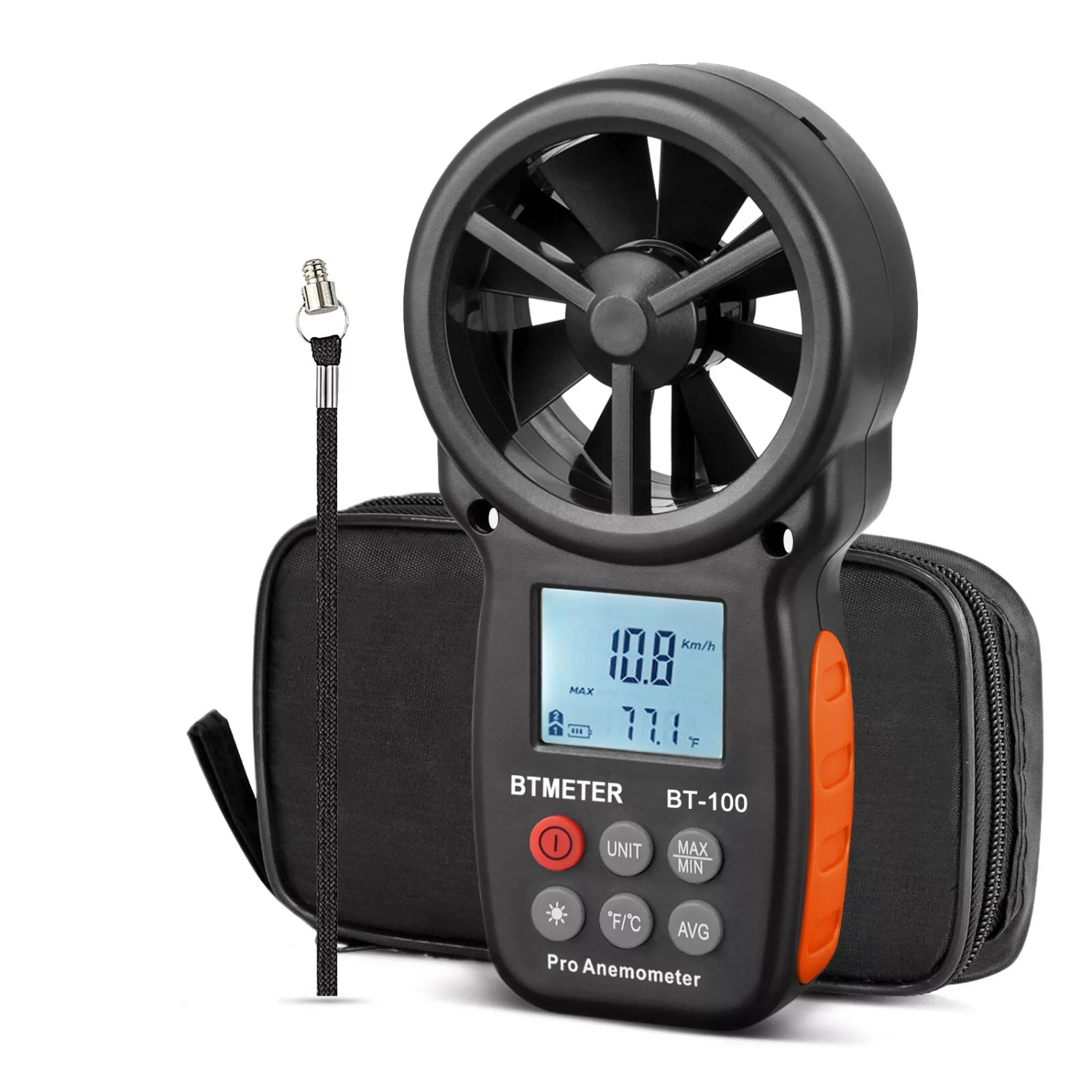 Handheld Digital Anemometer Wind Speed CFM Meter Current Test Wind Chill