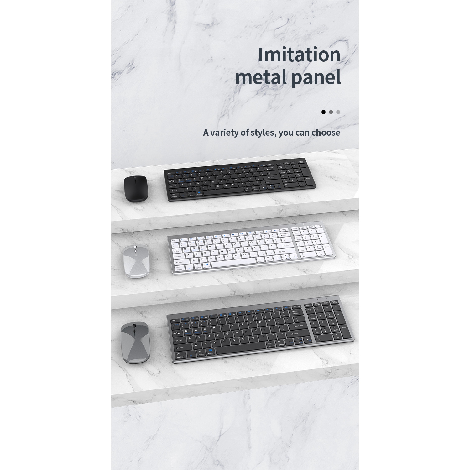 Wireless keyboard and mouse Bluetooth dual-mode ultra-thin set rechargeable office typing silent model suitable for iPad-Bluetooth wireless