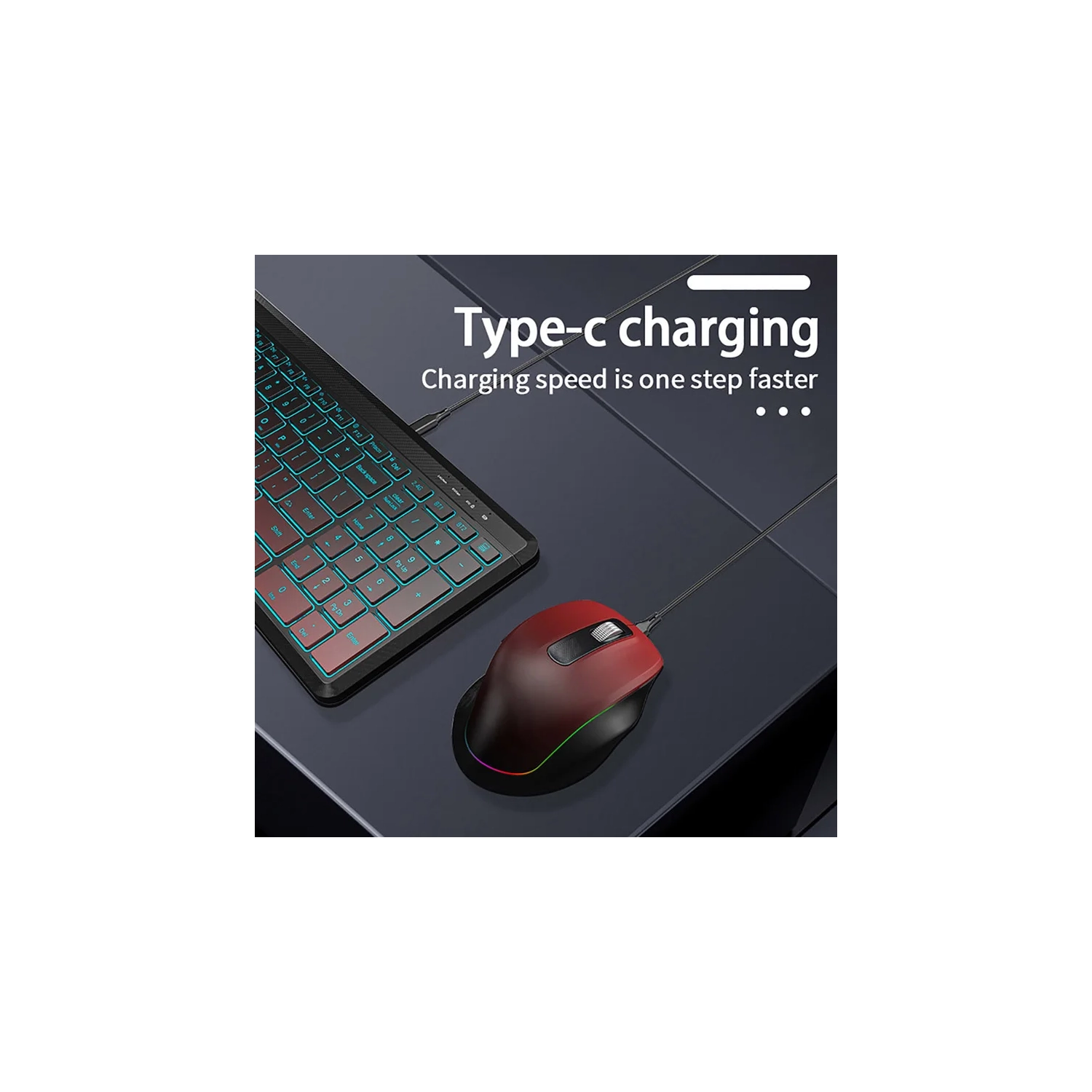 Hot Selling 2.4G Wireless Bluetooth Dual Mode Rechargeable Keyboard Mouse Combo Set Silent Ergonomic RGB Backlight Silent Wireless Keyboard Mouse