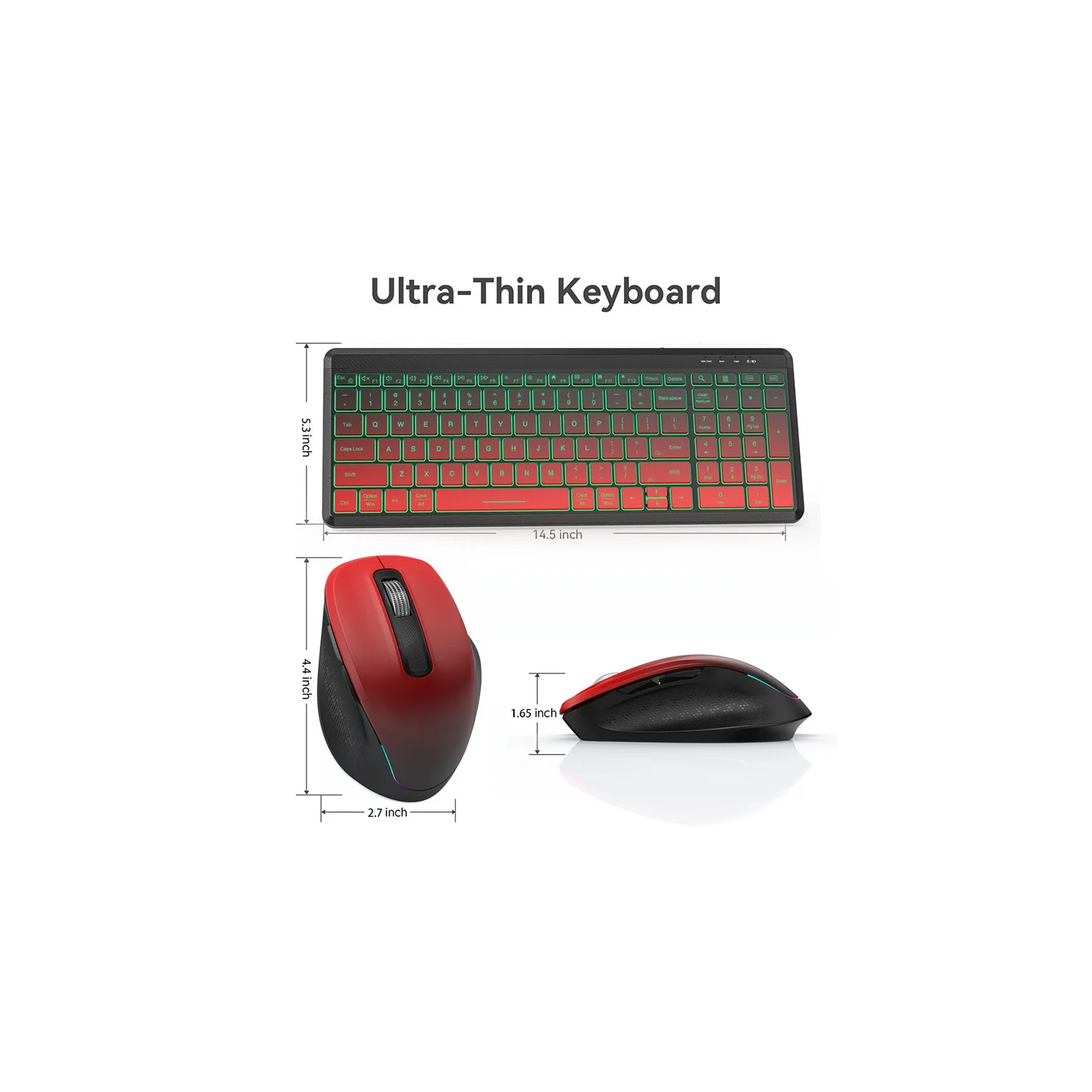 Hot Selling 2.4G Wireless Bluetooth Dual Mode Rechargeable Keyboard Mouse Combo Set Silent Ergonomic RGB Backlight Silent Wireless Keyboard Mouse