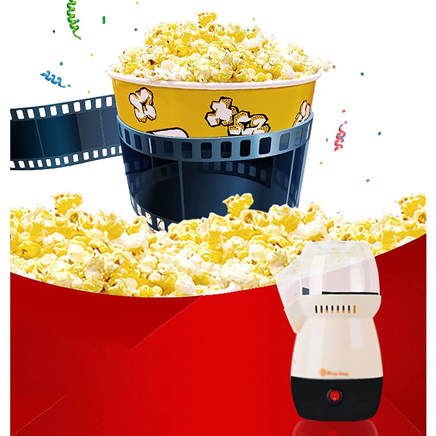 Petite machine à maïs soufflé mini maison originale type d'air chaud, maison petit type d'air chaud automatique, adapté aux fêtes familiales -