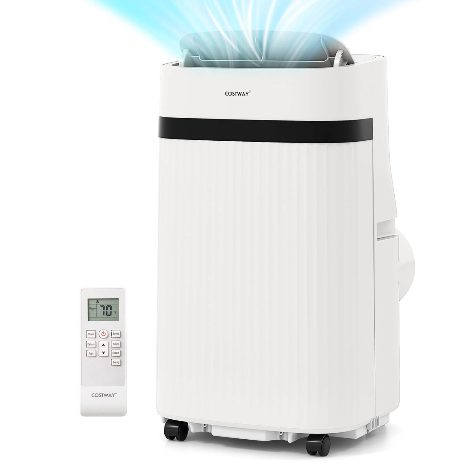 Costway 12000 BTU Portable Air Conditioner with Fan & Dehumidifier Sleep Mode 24H Timer